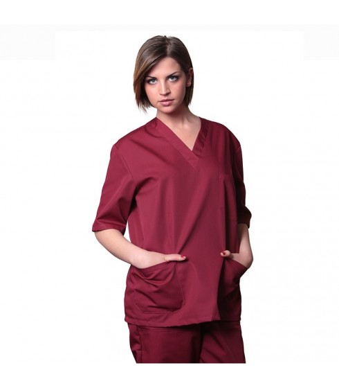 COMPLETO SANITARIO TCD MODELLO UNISEX bordeaux