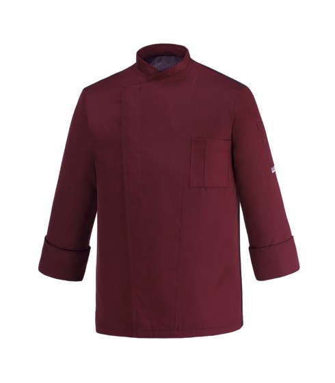 GIACCA CUOCO EGOCHEF MODELLO OTTAVIO COLORE BORDEAUX