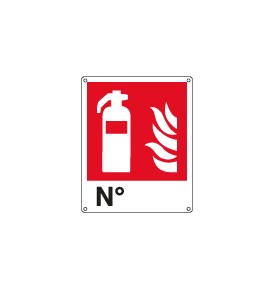 Cartello antincendio estintore n. simbolo+testo