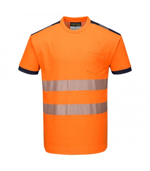 T-SHIRT PORT WEST MANICA CORTA HI-VIS